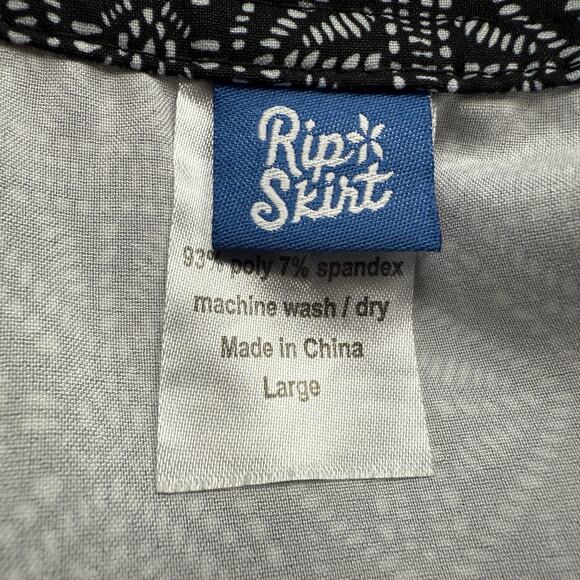Rip Skirt Hawaii Blue Geo Knee Length 3 Wrap Skirt Pockets Size Large / 12-14 - Picture 6 of 6